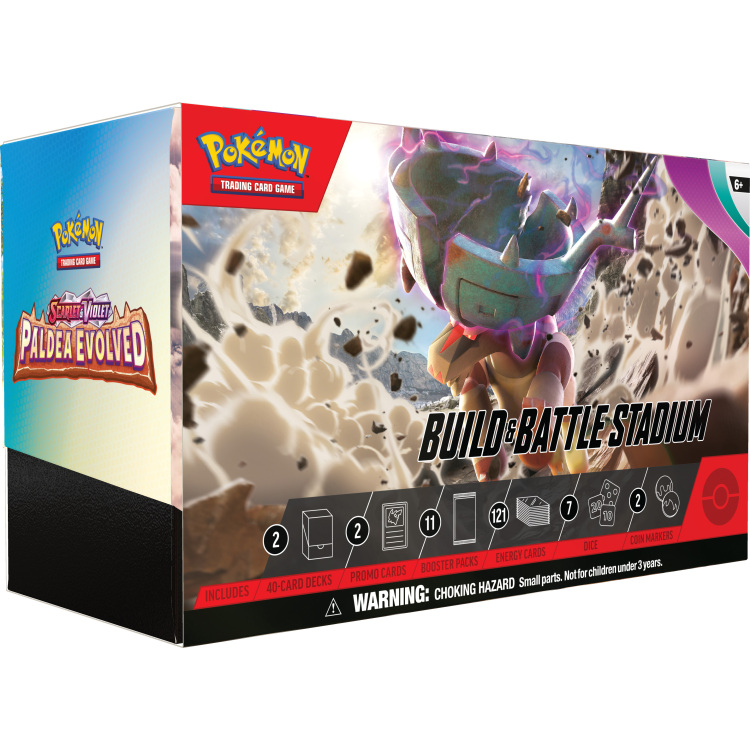 Asmodee Pokémon TCG: Scarlet & Violet Paldea Evolved Build Battle Stadium verzamelkaarten Engels, Vanaf 2 spelers, Vanaf 6 jaar