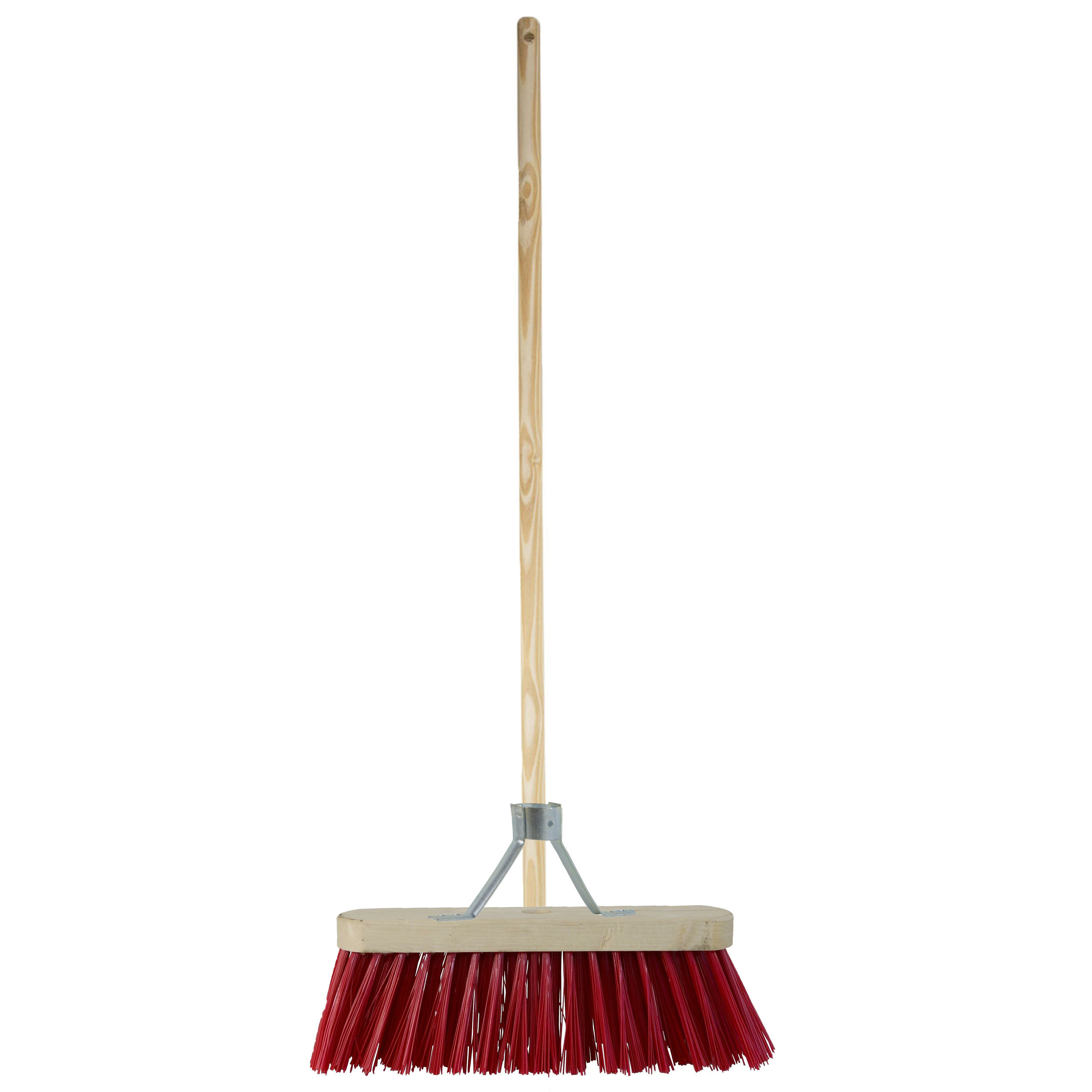 Buitenbezem - FSC hout - kunstvezel - hard - 30 x 130 cm -