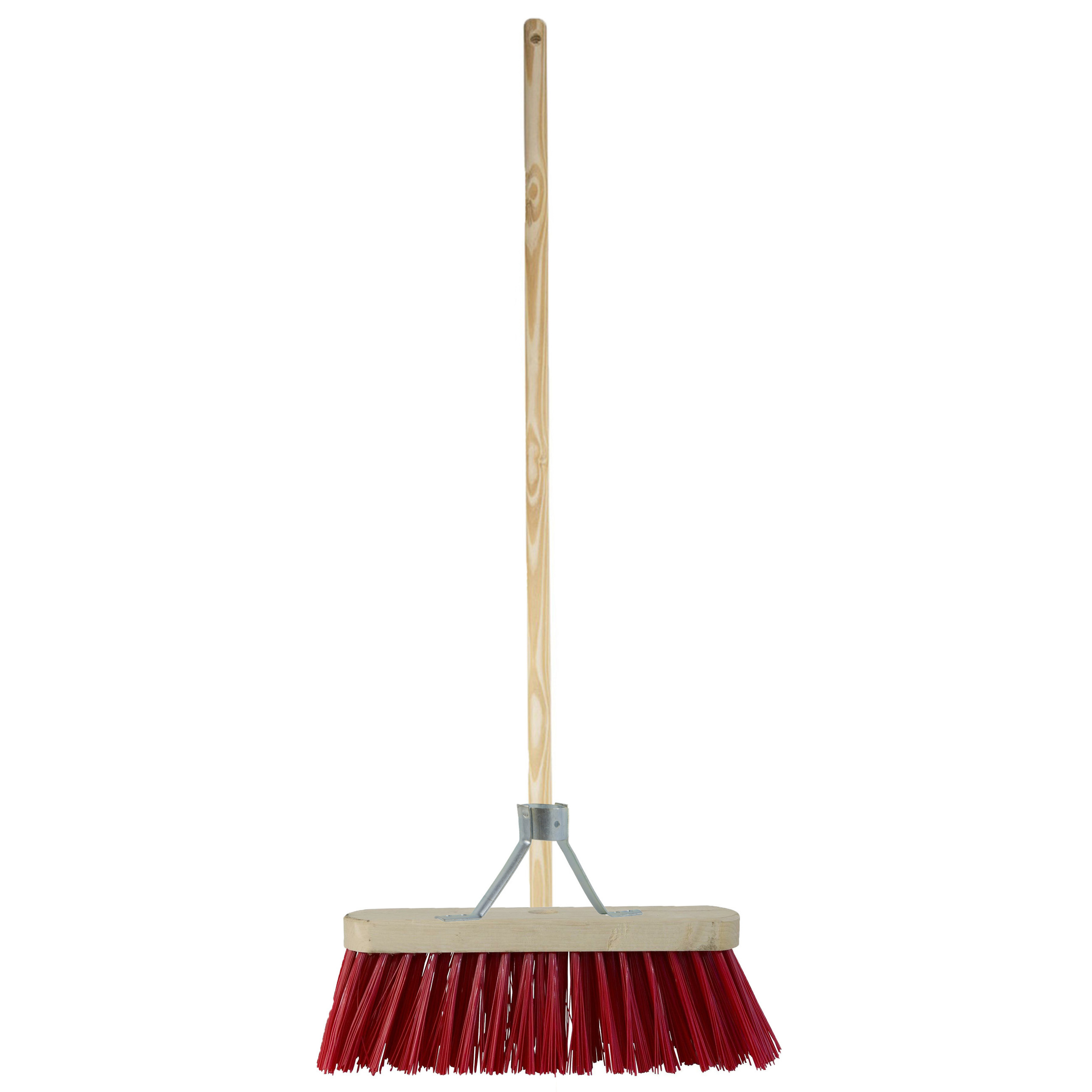 Buitenbezem - FSC hout - kunstvezel - hard - 30 x 120 cm -