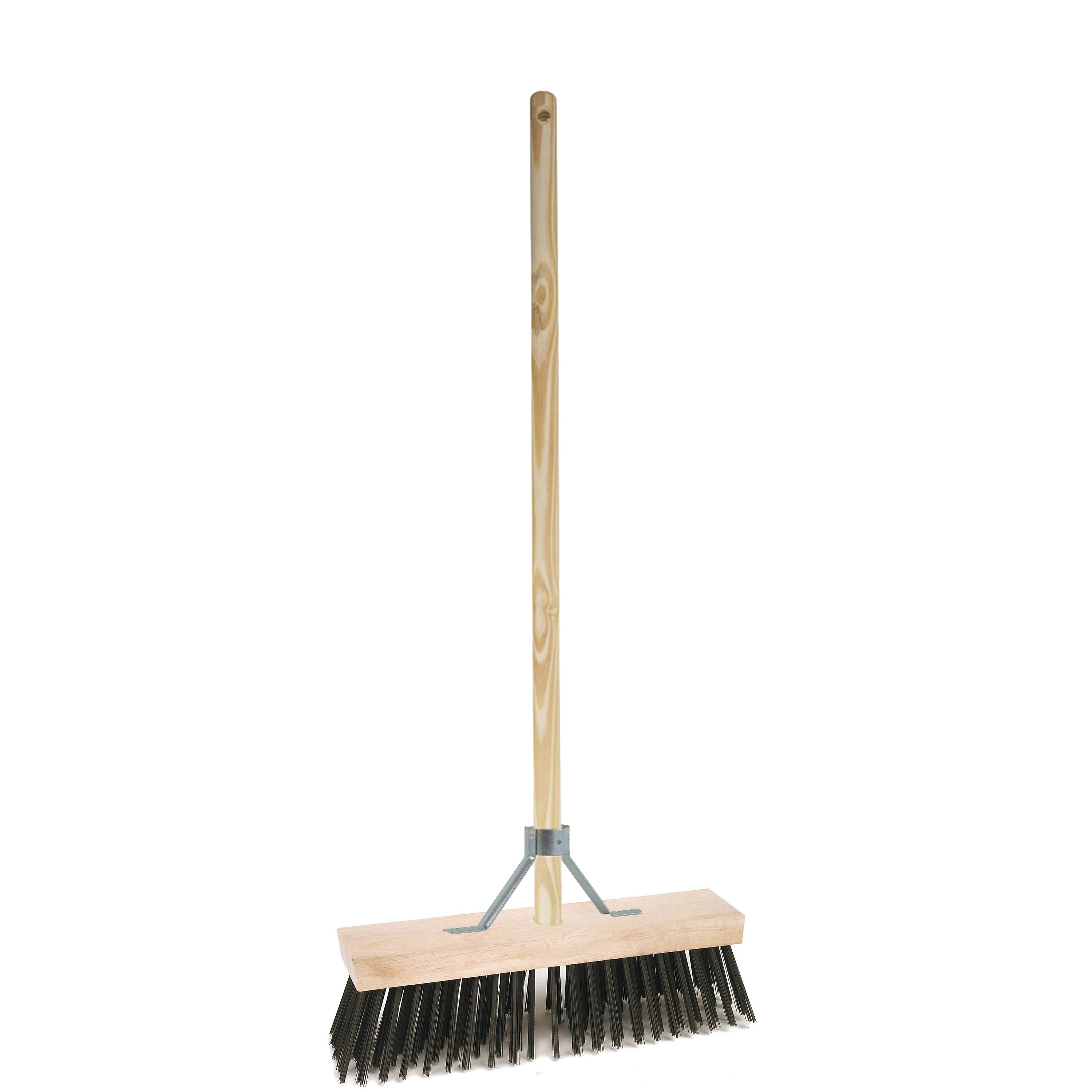 Buitenbezem - FSC hout - staaldraad - hard - 30 x 130 cm -