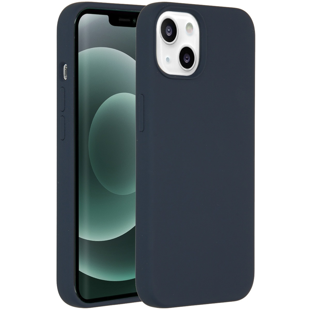 Accezz Liquid Silicone Backcover met MagSafe iPhone 13 Mini Telefoonhoesje Blauw