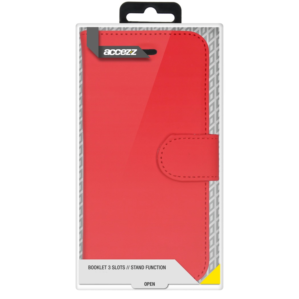 Accezz Wallet Softcase Bookcase iPhone 13 Pro Telefoonhoesje Rood