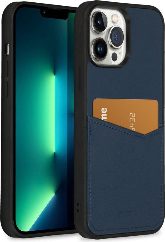 Accezz Premium Leather Card Slot Backcover iPhone 13 Pro Max Telefoonhoesje Blauw