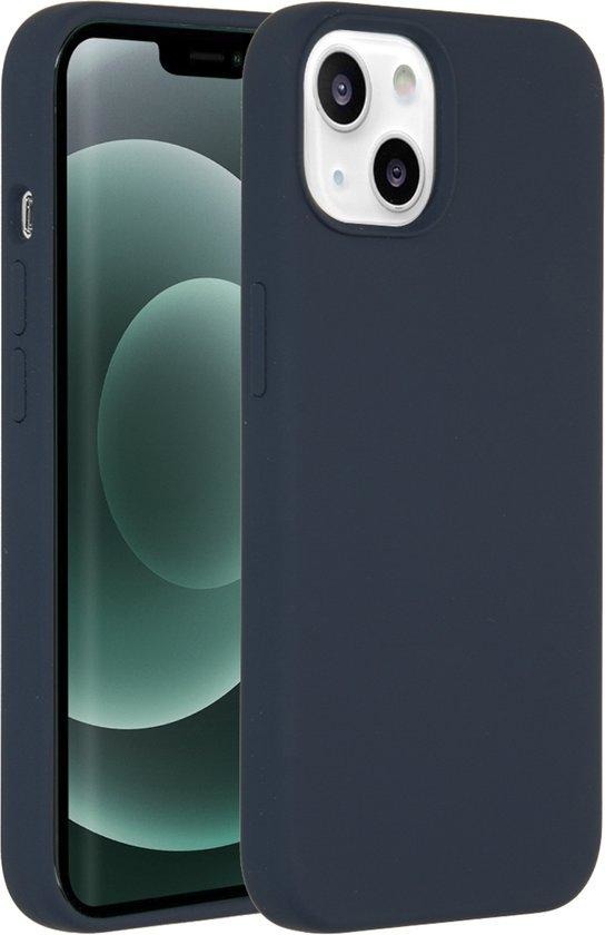 Accezz Liquid Silicone Backcover iPhone 13 Mini Telefoonhoesje Blauw