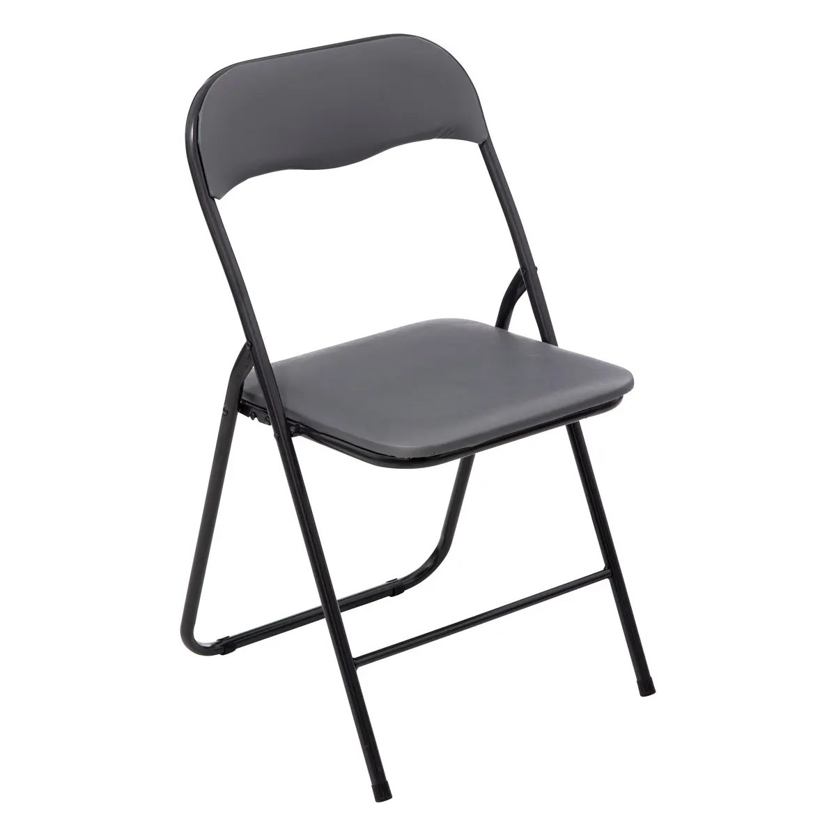 Klapstoel met pvc zitting - grijs - 44 x 48 x 79 cm - metaal -
