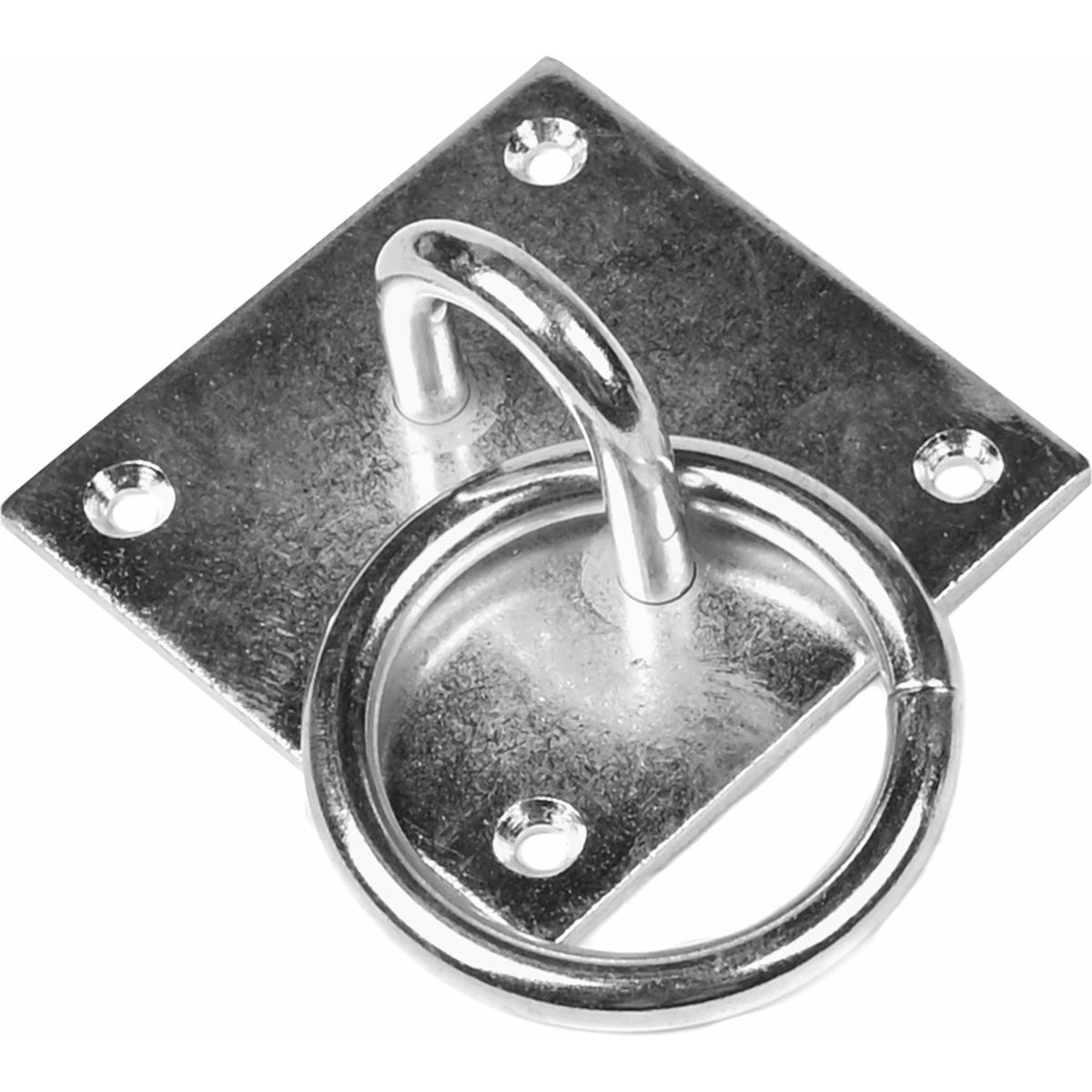Oogplaat - 8 cm - met ring - 5 cm - staal verzinkt -