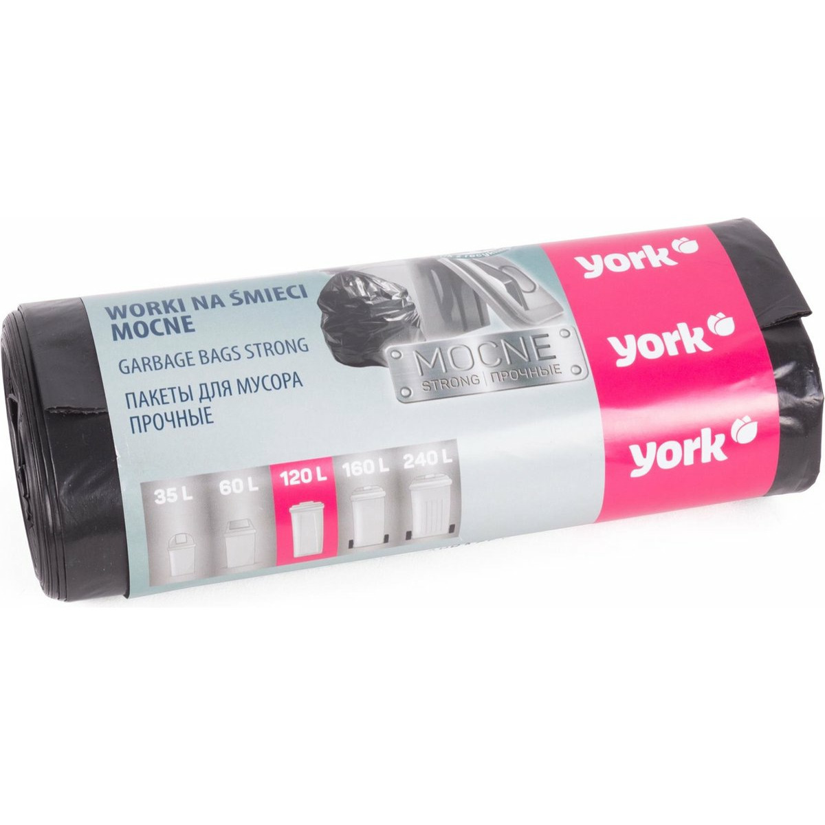 Afvalzakken/vuilniszakken - 10x - 120 liter - grijs - 29 mic. -