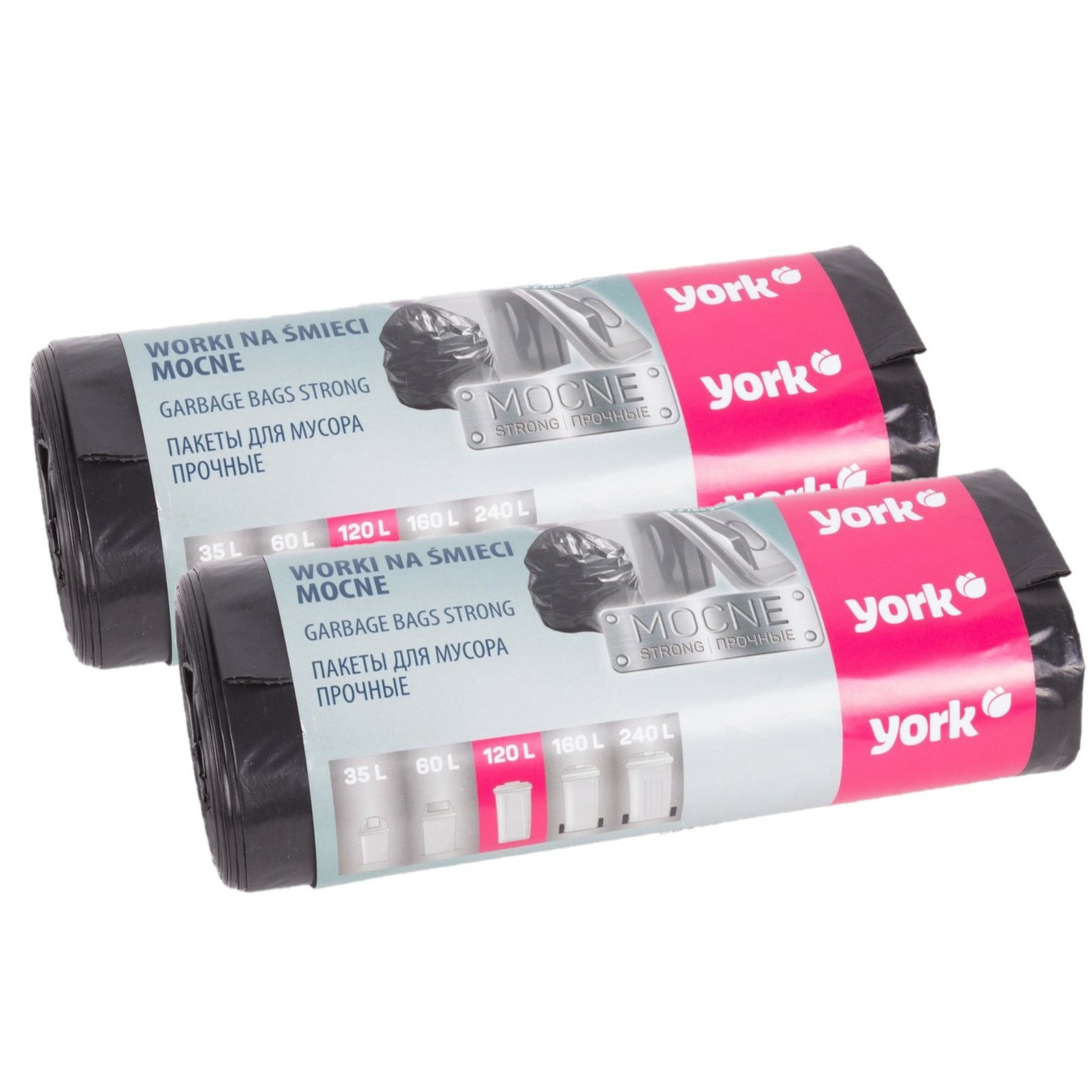 Afvalzakken/vuilniszakken - 20x - 120 liter - grijs - 29 mic. -
