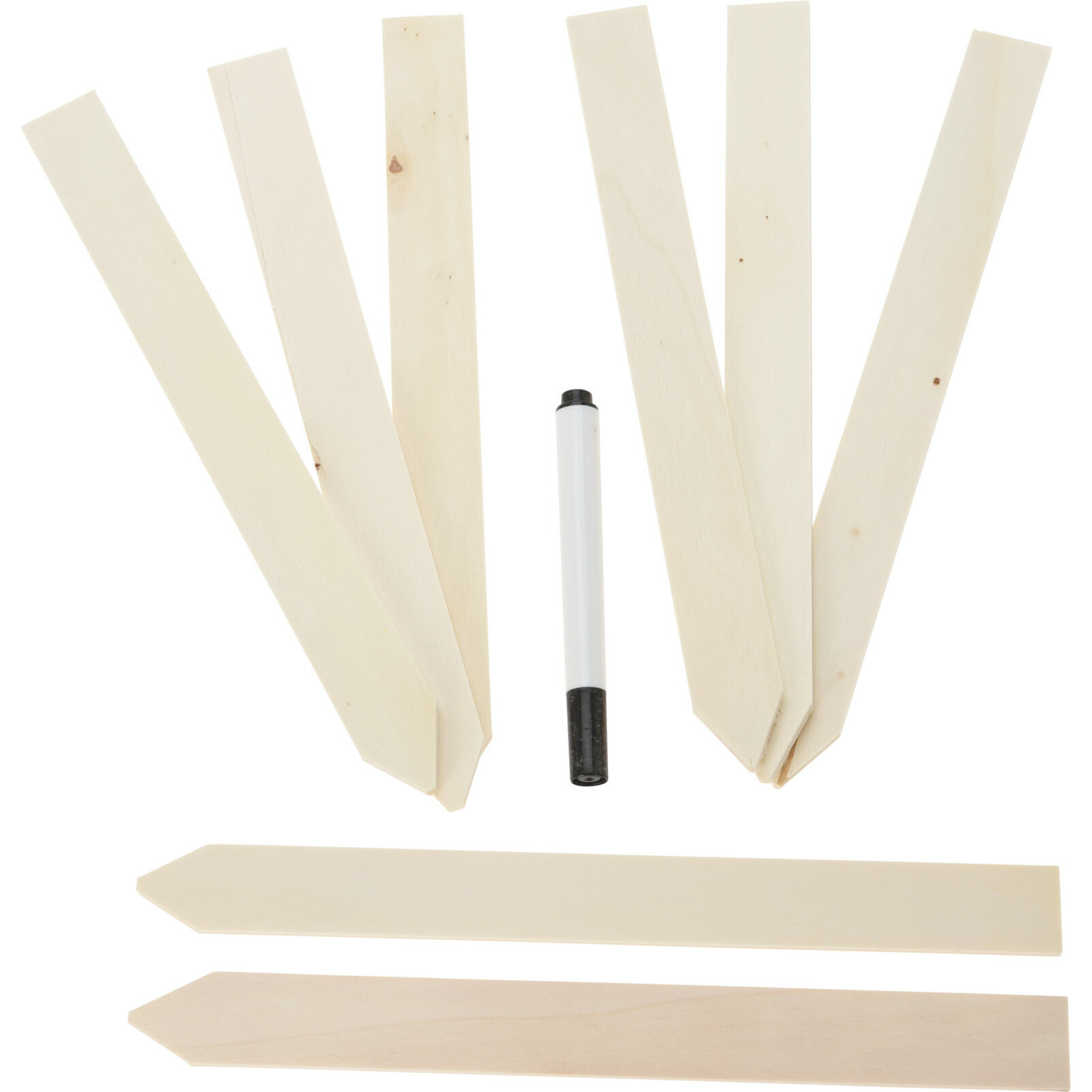 Plantenstekers houten stokjes - set 80x - 20 x 2 cm - planten/kruiden labelen -
