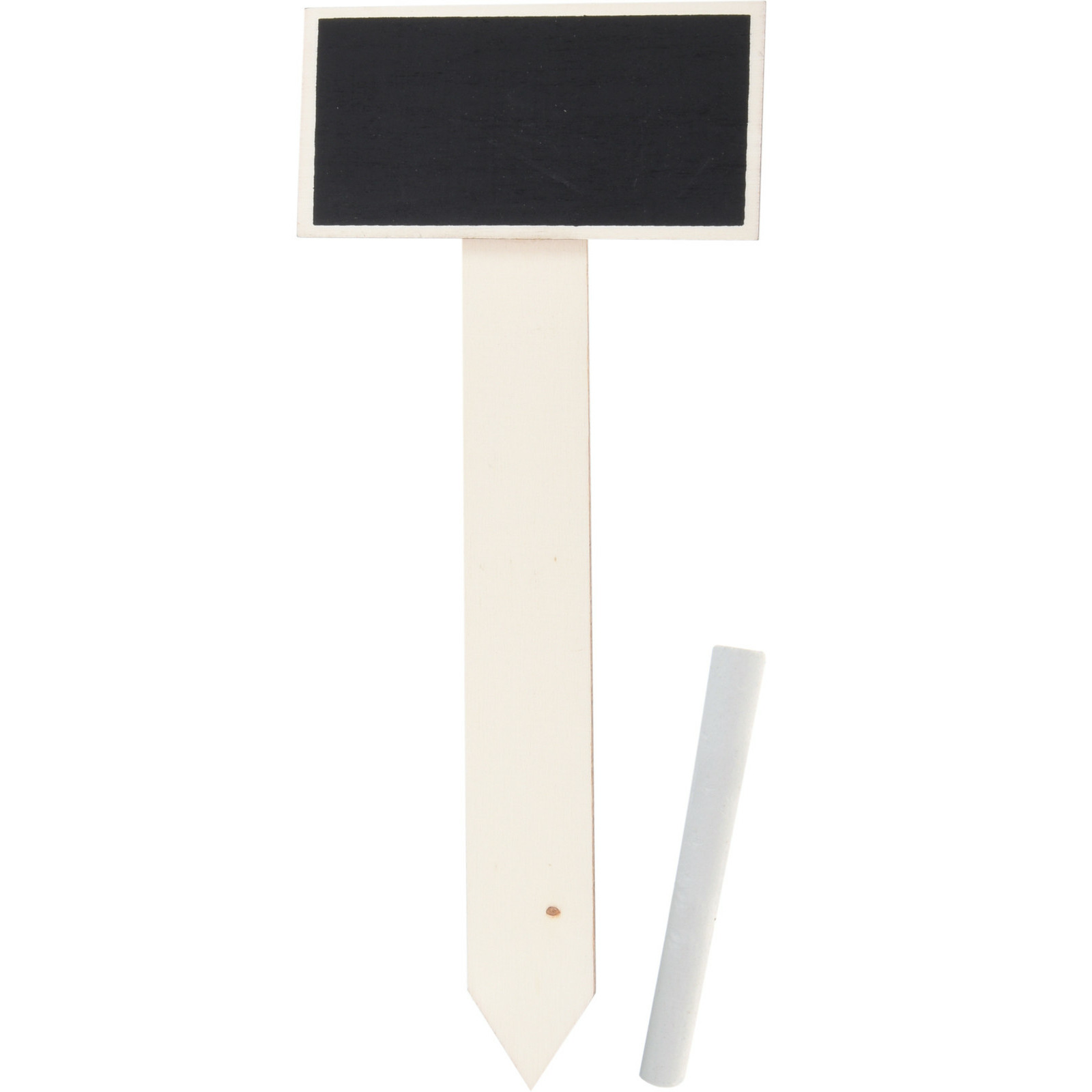 Plantenstekers krijtbordjes/schoolbordjes op stokje - set 4x - 25 cm -