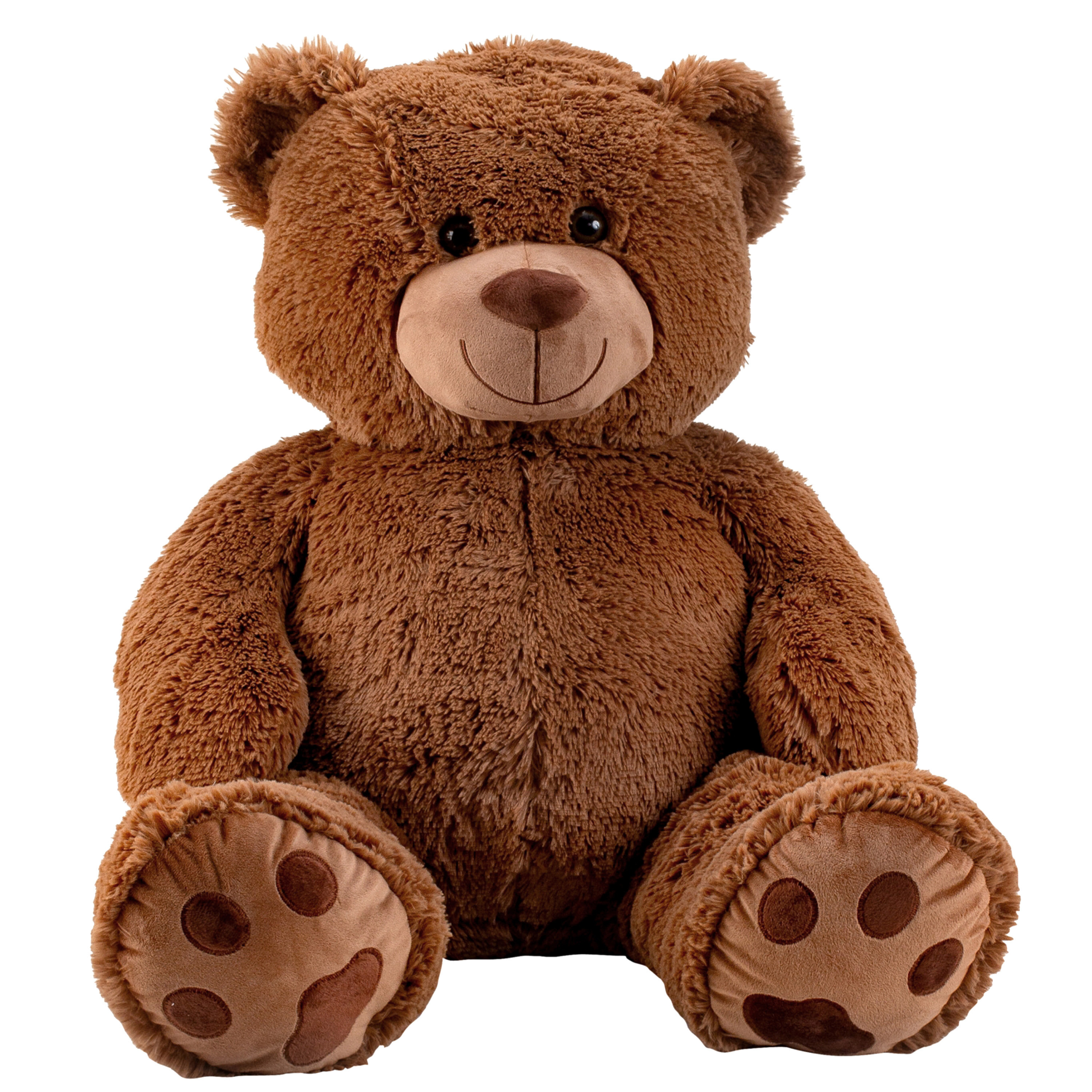 Teddy beer knuffel van zachte pluche - 64 cm zittend/100 cm staand -