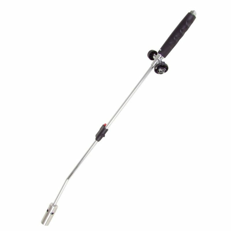 Onkruidbrander/onkruidverdelger metaal 80 cm met schroefventiel -