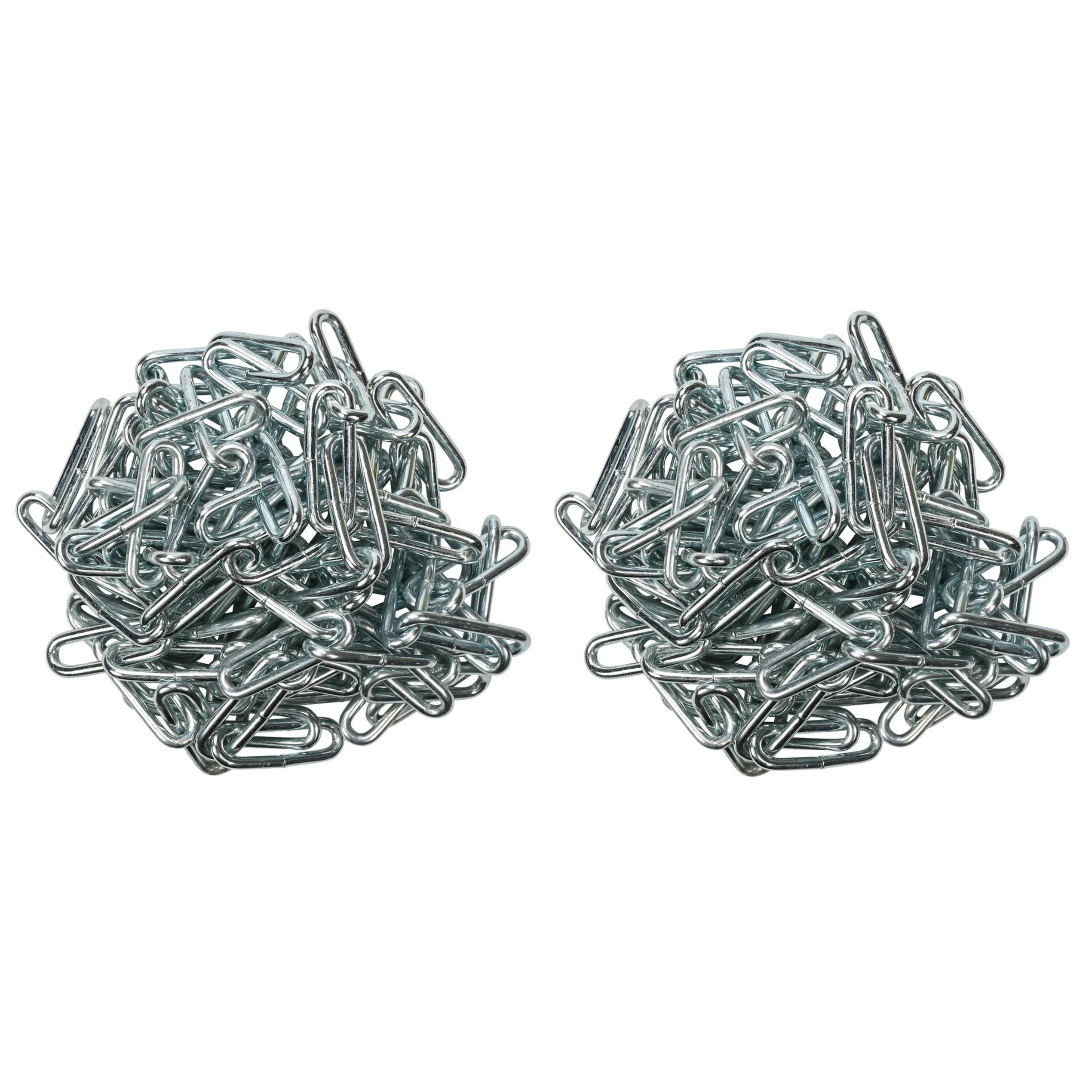 Ketting / voetkettingen / kettingschakels - 2x - staal - 3 m - 6 mm -
