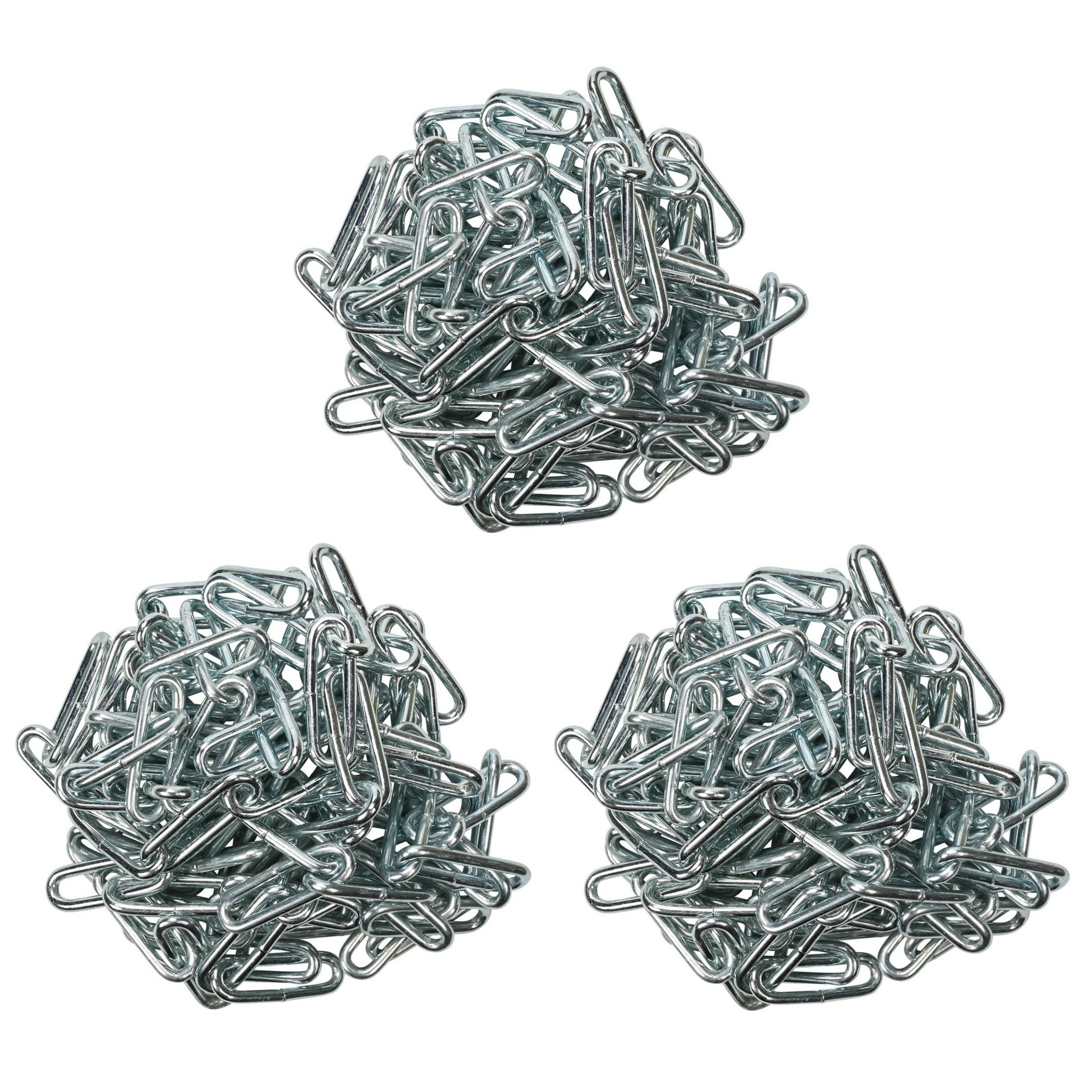 Ketting / voetkettingen / kettingschakels - 3x - staal - 3 m - 3 mm -