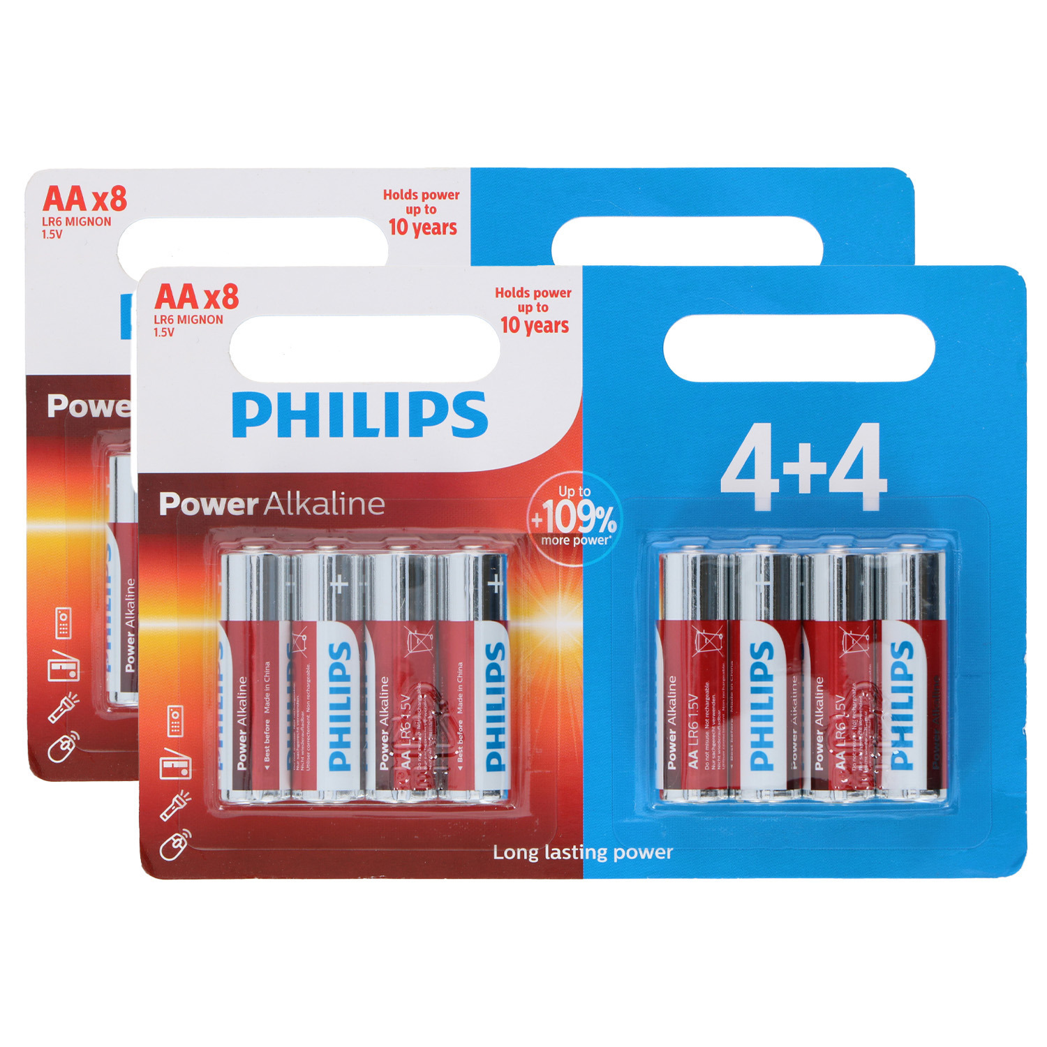 Batterijen Philips - 16x stuks - AA/Penlites - Alkaline -
