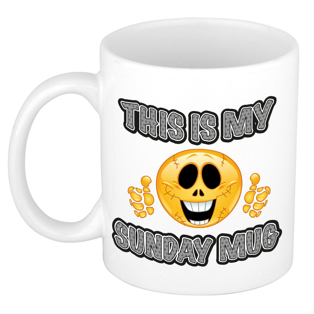 Cadeau mok - grappig - zondag - keramiek - 300 ml - kantoor humor -