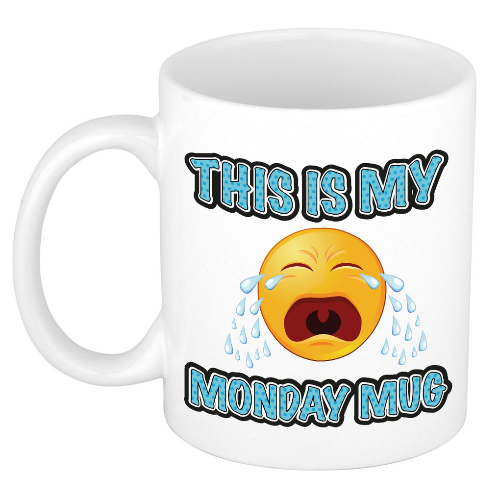 Cadeau mok - grappig - maandag - keramiek - 300 ml - kantoor humor -