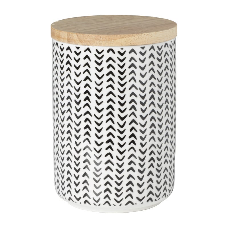 Voorraadpot Kasitoo - zwart/wit - 600 ml
