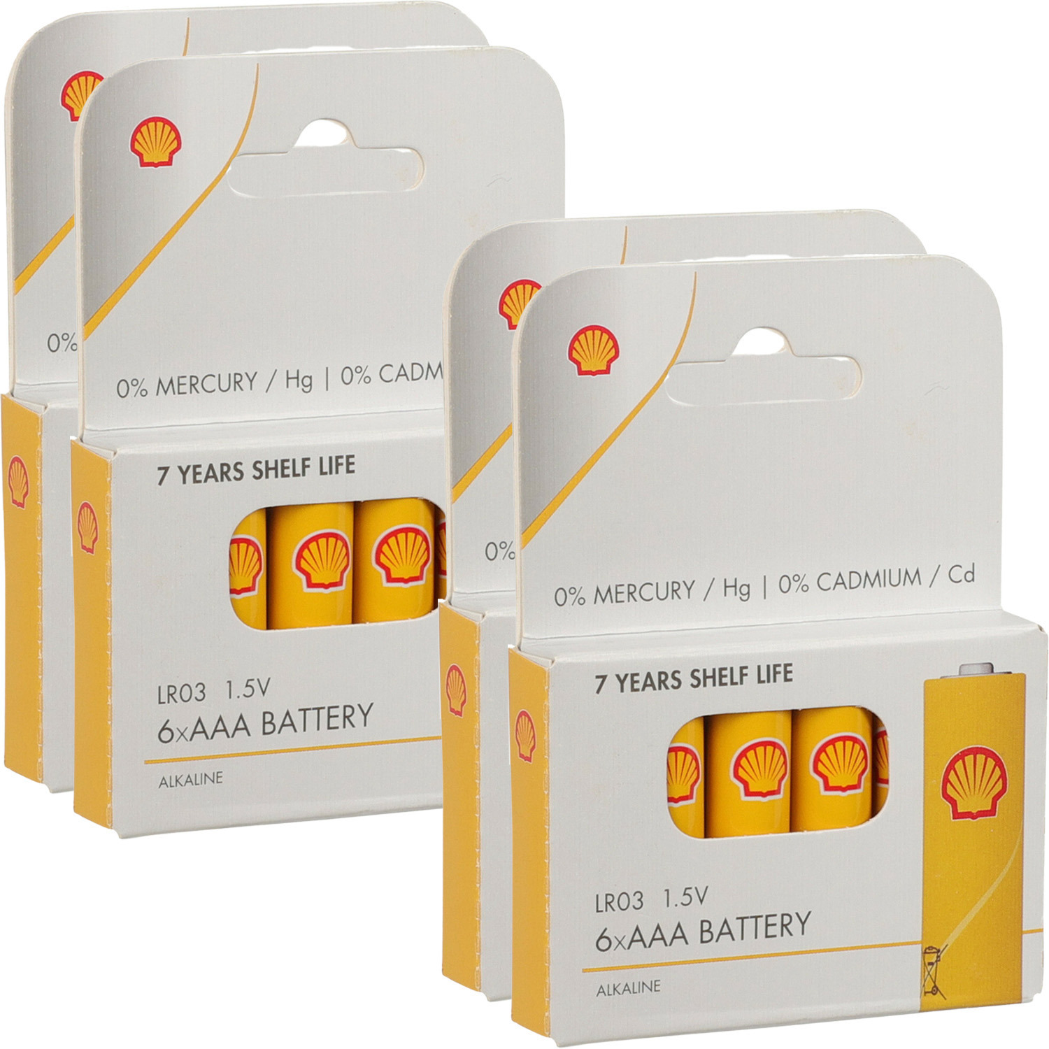 Shell Batterijen - AAA type - 24x stuks - Alkaline -