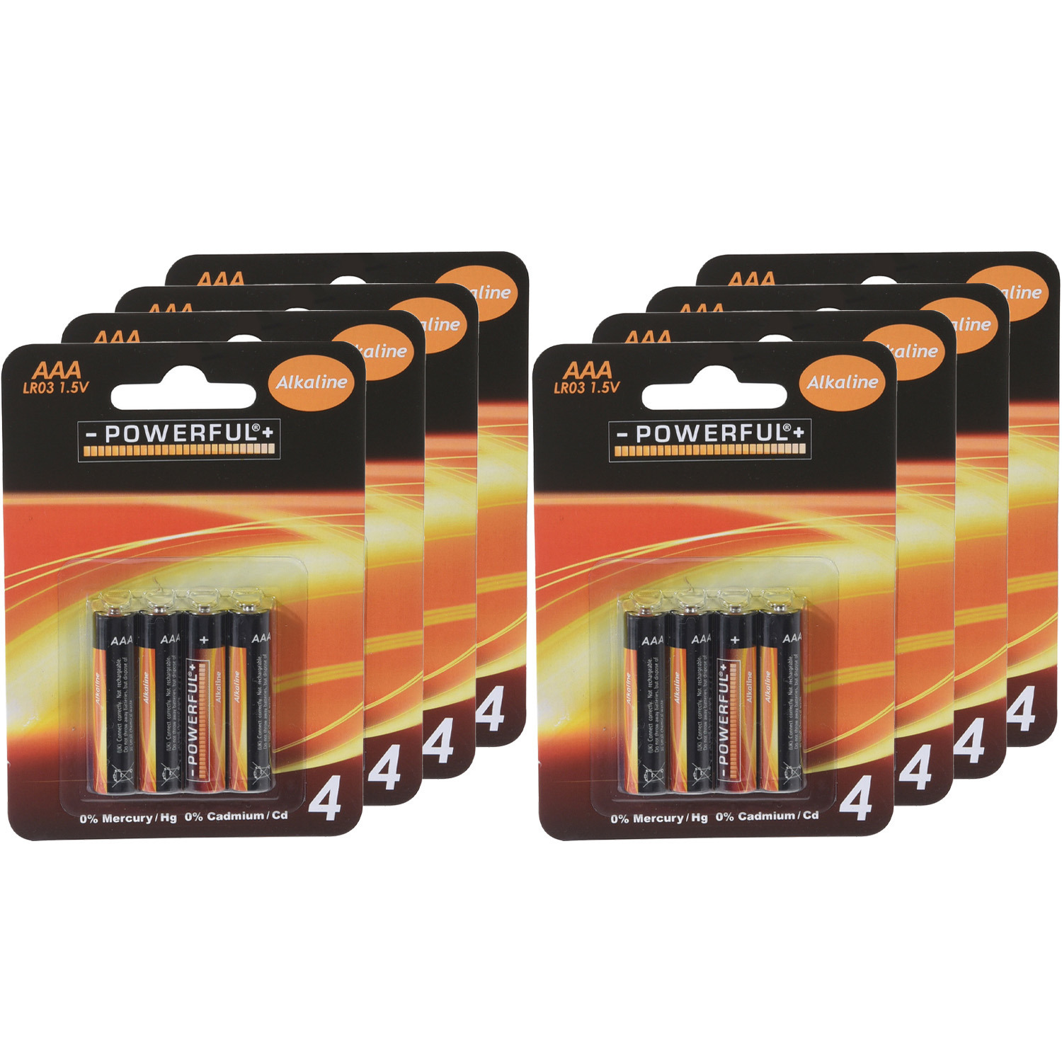 Powerful Batterijen - AAA type - 32x stuks - Alkaline -