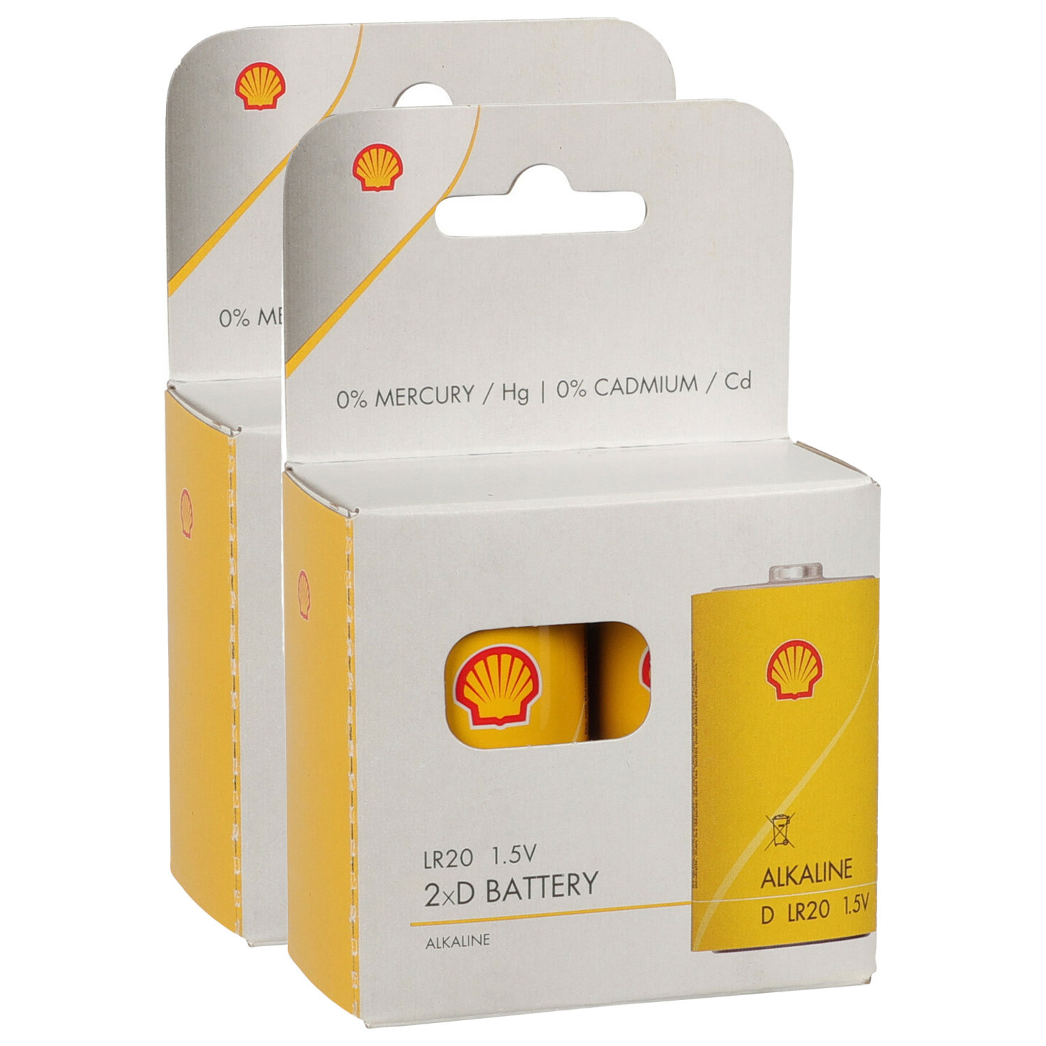 Shell Batterijen - type LR20 - 4x stuks - Alkaline - Longlife -