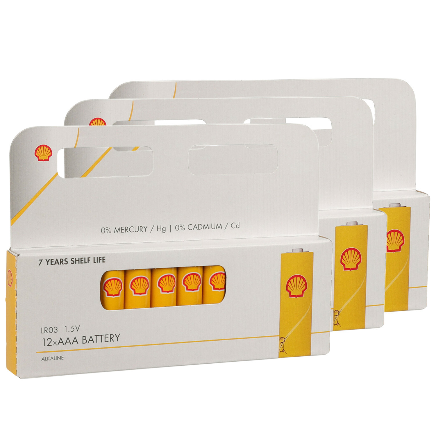 Shell Batterijen - AAA type - 36x stuks - Alkaline -