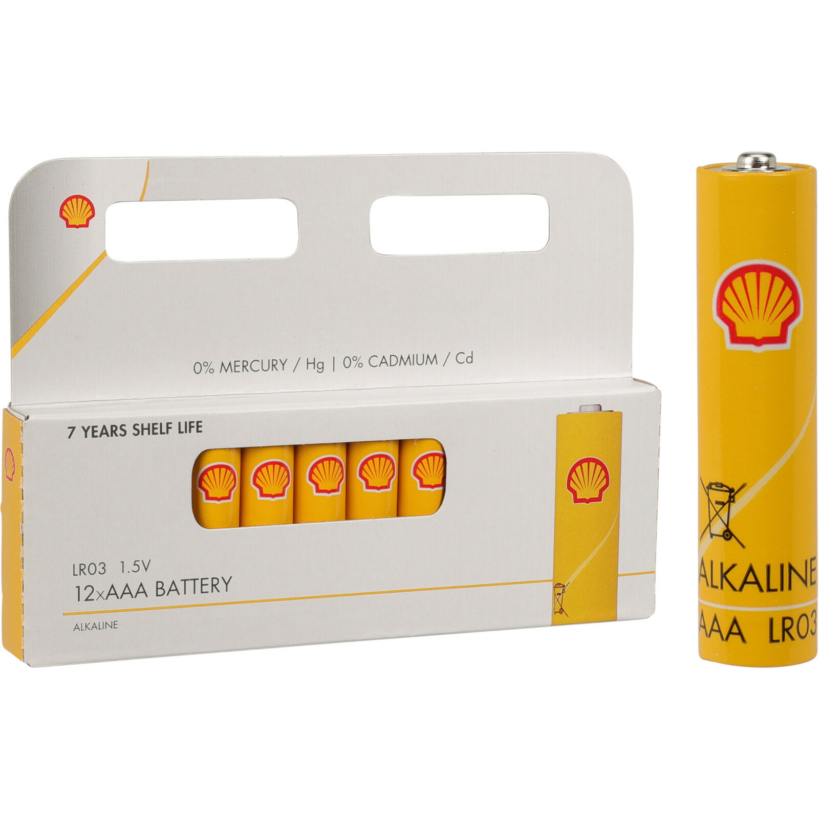 Batterijen Shell - AAA type - 12x stuks - Alkaline -