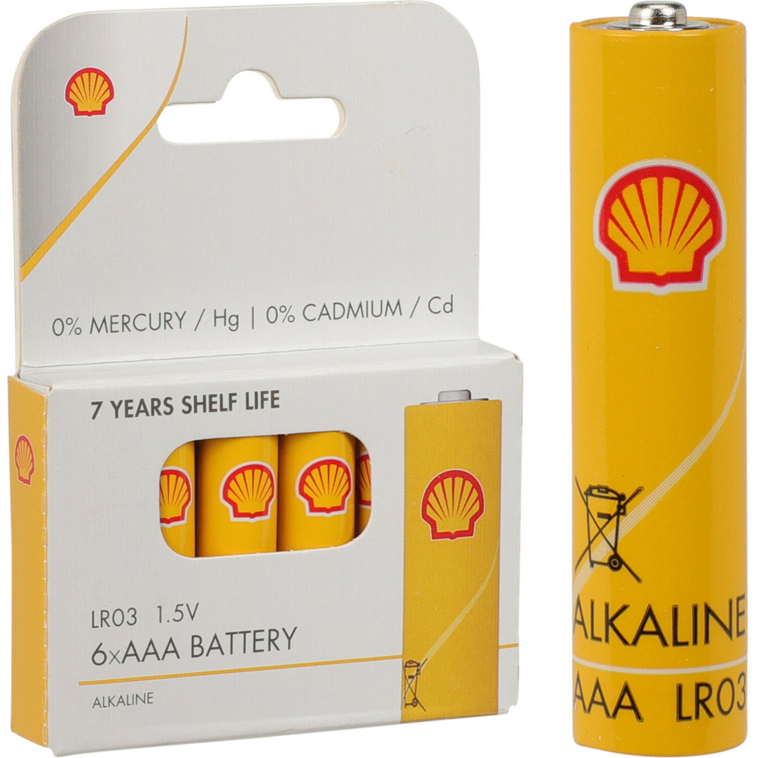 Batterijen Shell - AAA type - 6x stuks - Alkaline -