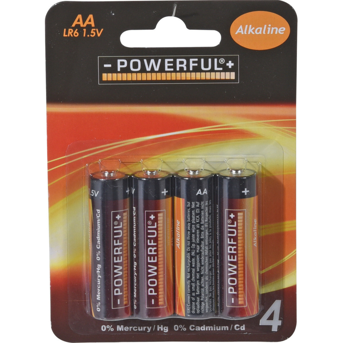 Powerful Batterijen Penlite - AA type - 4x stuks - Alkaline -