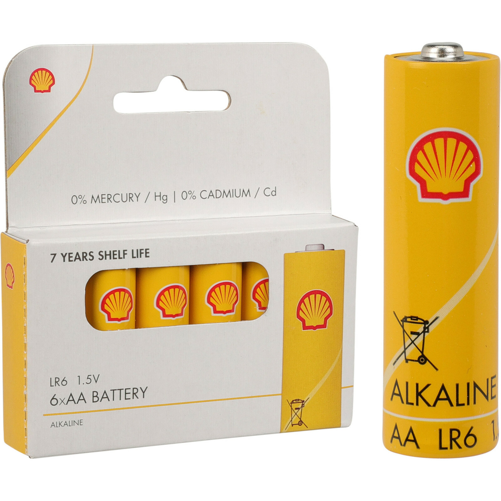 Shell Batterijen Penlite - AA type - 6x stuks - Alkaline -