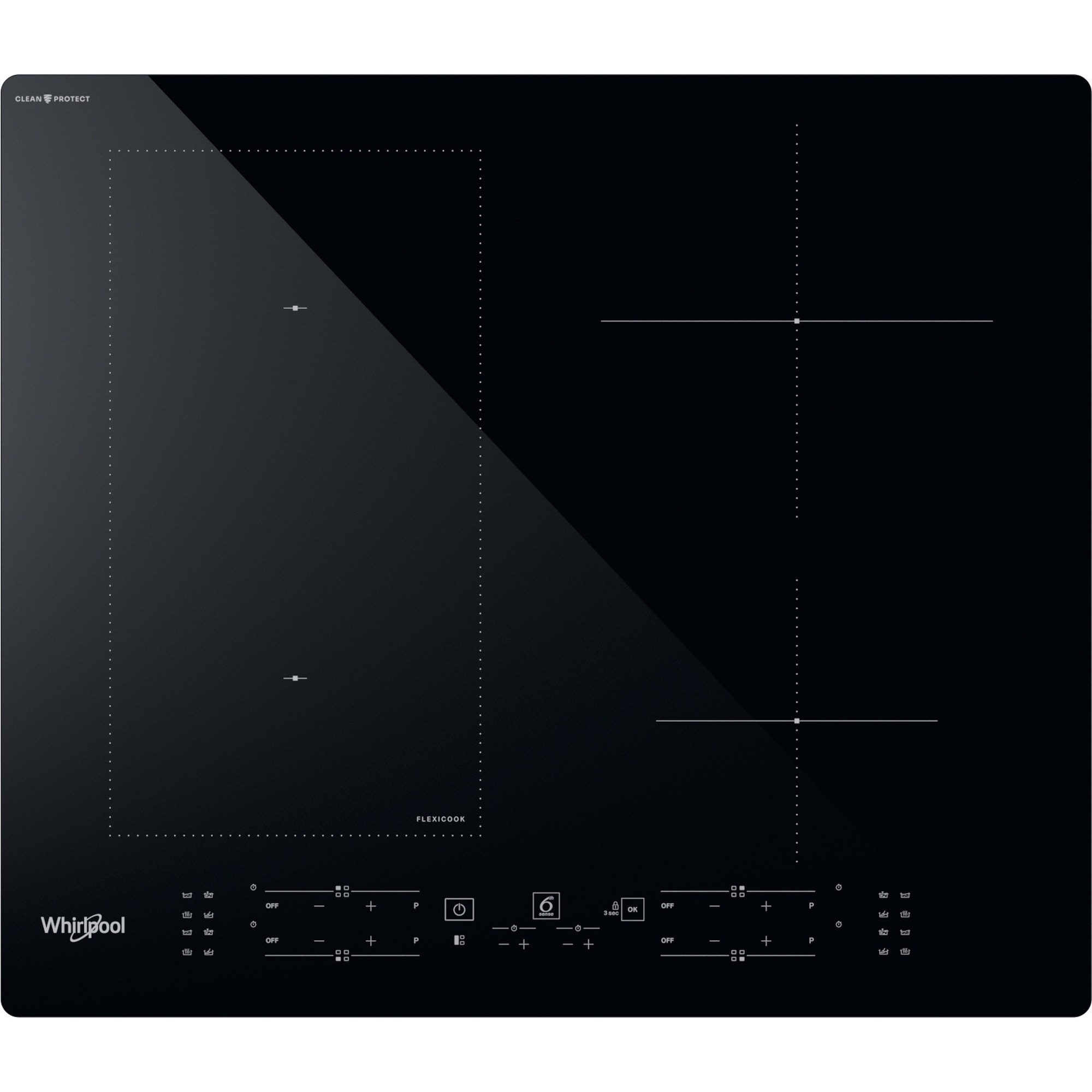 Whirlpool WL B4060 CPNE Inductie inbouwkookplaat Zwart