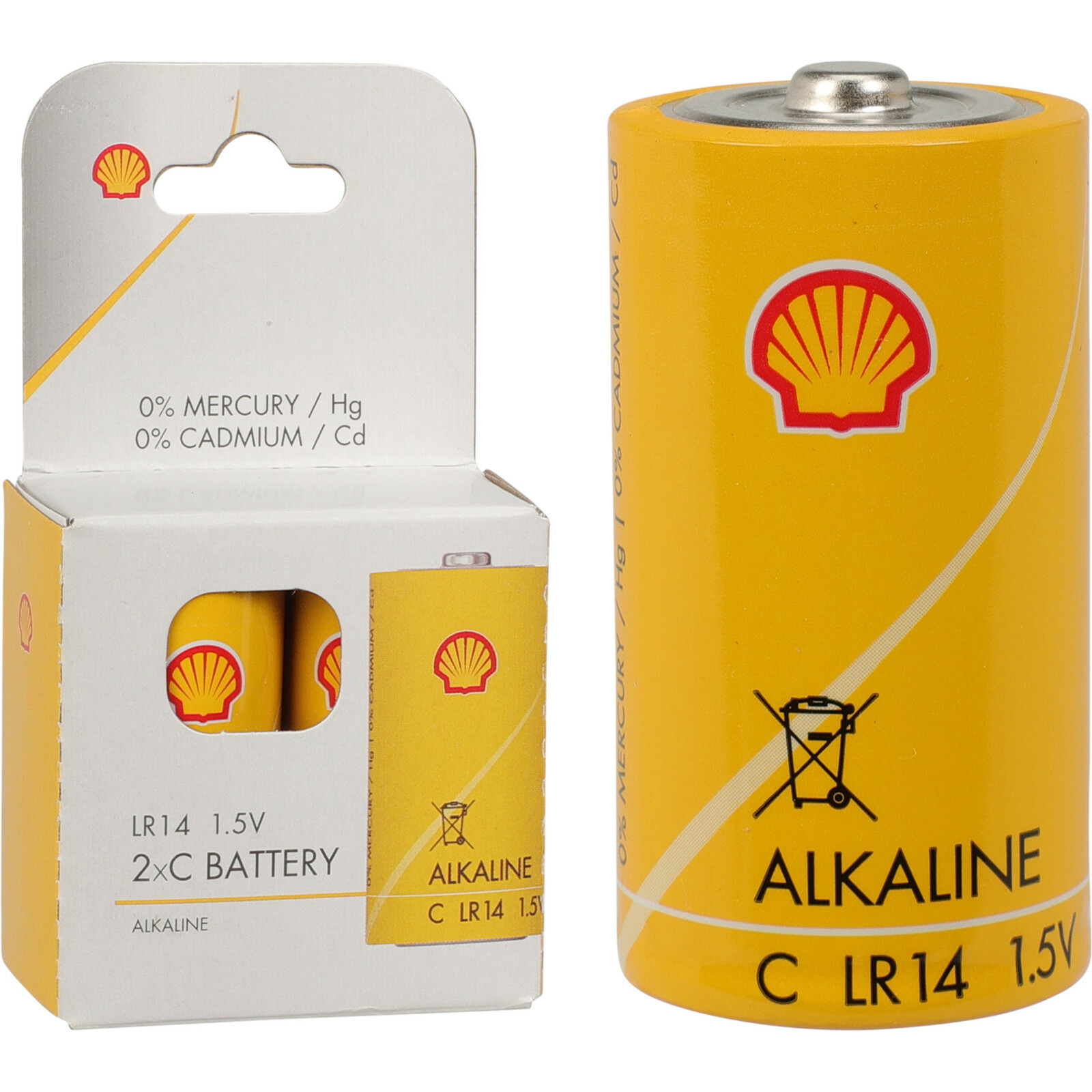 Shell Batterijen - type LR14 - 2x stuks - Alkaline - Longlife -