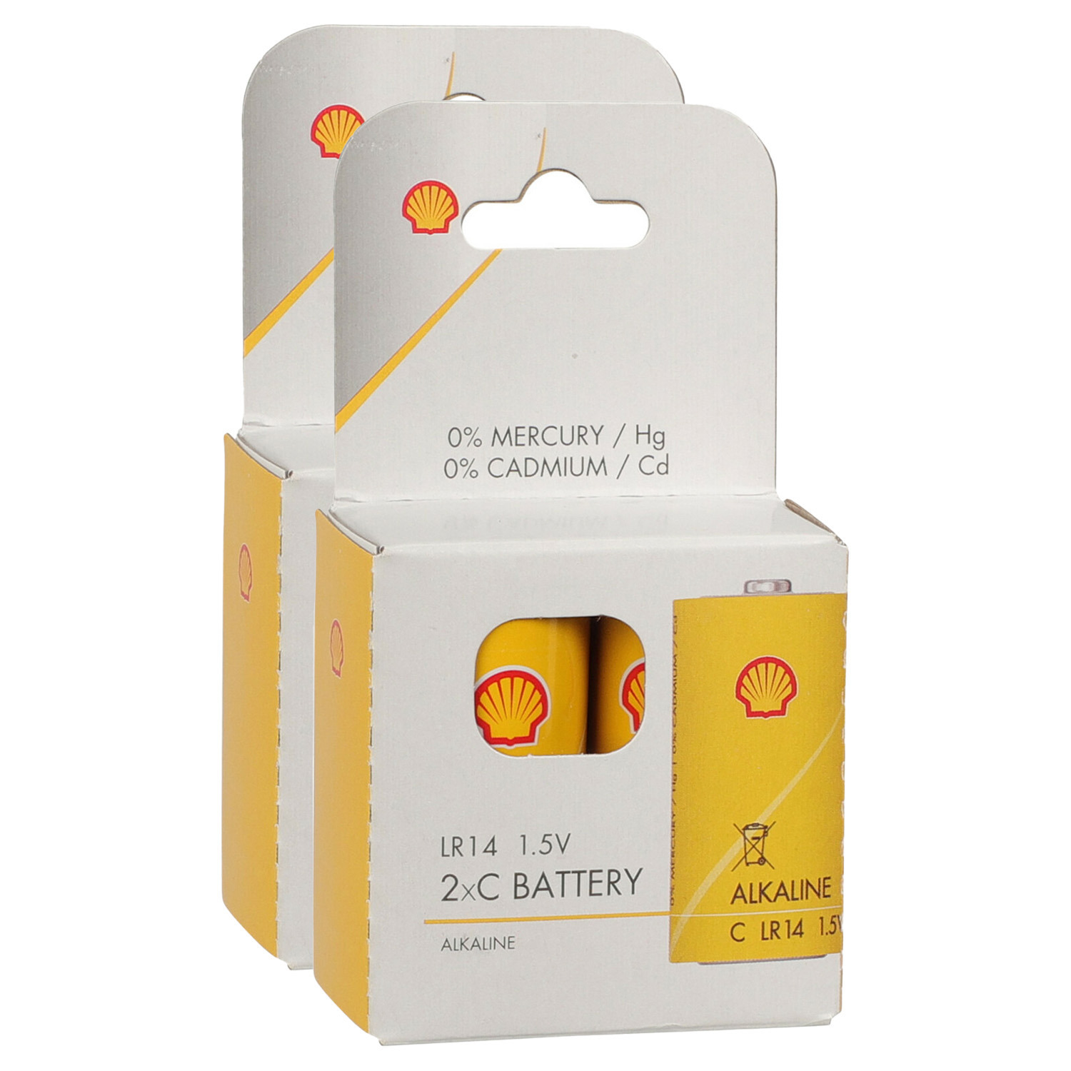 Batterijen Shell - type LR14 - 4x stuks - Alkaline - Longlife -
