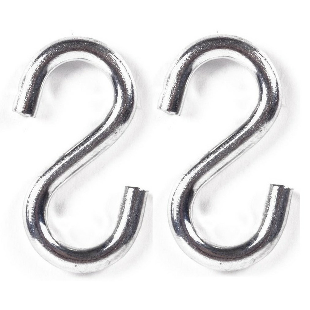 S-haak / ophanghaak - 2x - van metaal - 4.7 mm -