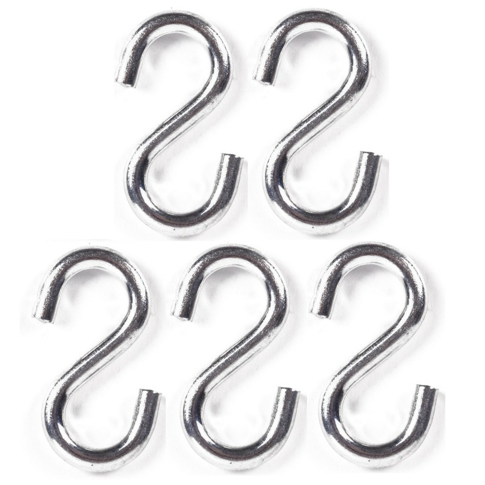 S-haak / ophanghaak - 5x - van metaal - 4.7 mm -