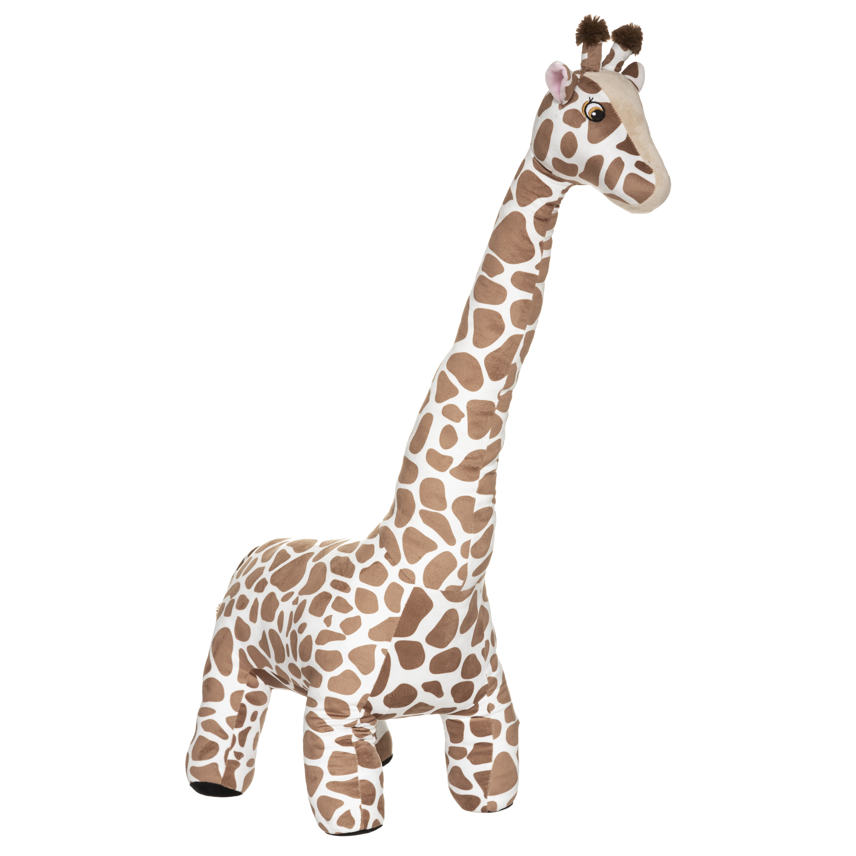 Giraffe knuffel van zachte pluche - gevlekt patroon - 100 cm - Extra groot -