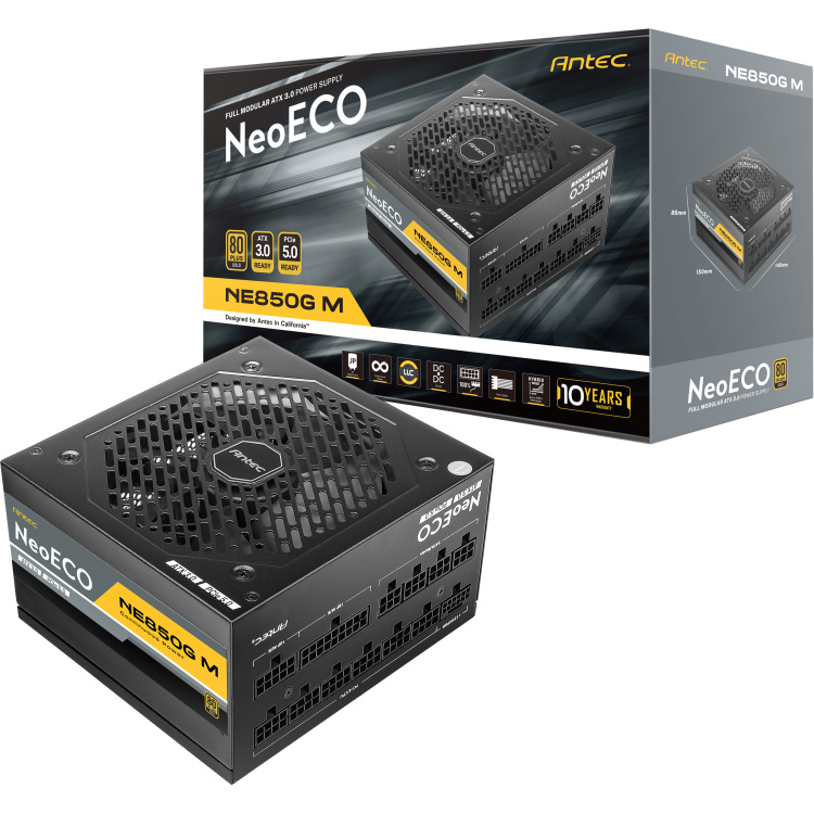 Antec NE850G M 850W voeding 4x PCIe, Full Kabel-Management