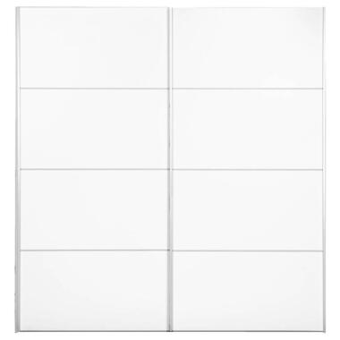 Schuifdeurkast Verona - wit - 200x182x64 cm - Leen Bakker