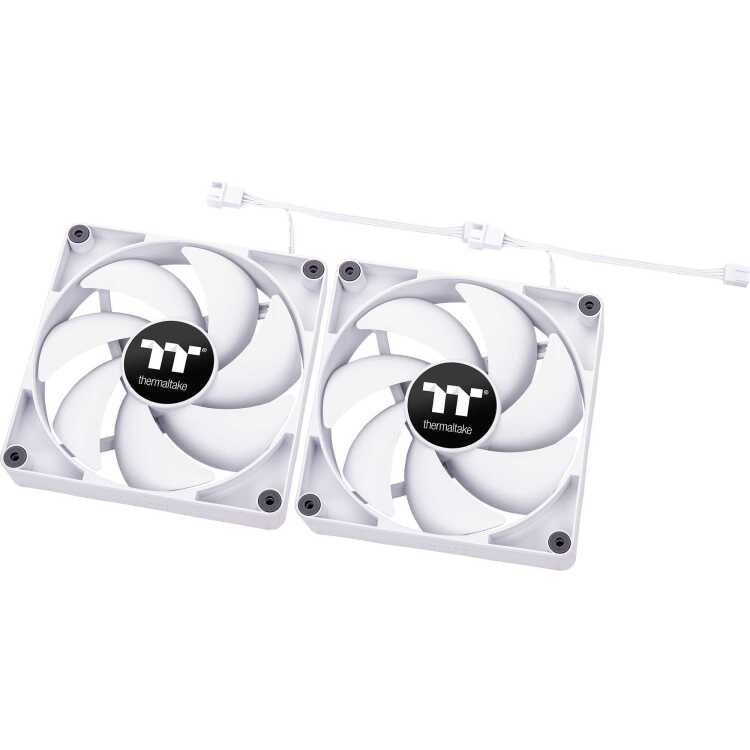 Thermaltake CT140 PC Cooling Fan White (2-Fan Pack) case fan 4-pins PWM fan-connector