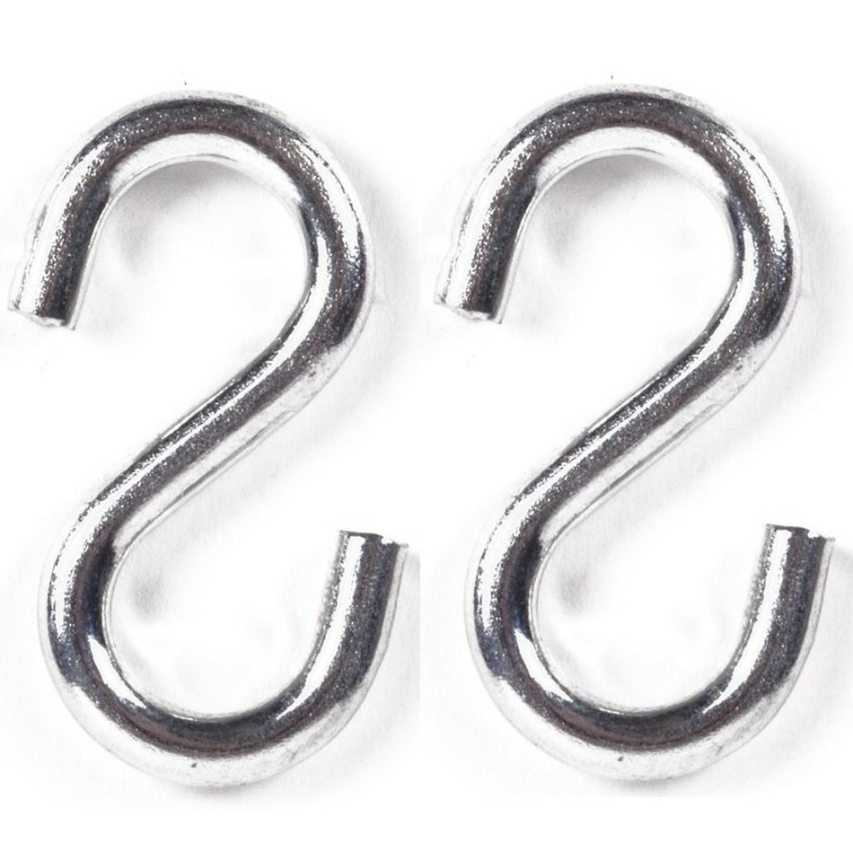 S-haak / ophanghaak - 2x - van metaal - 7.9 mm -