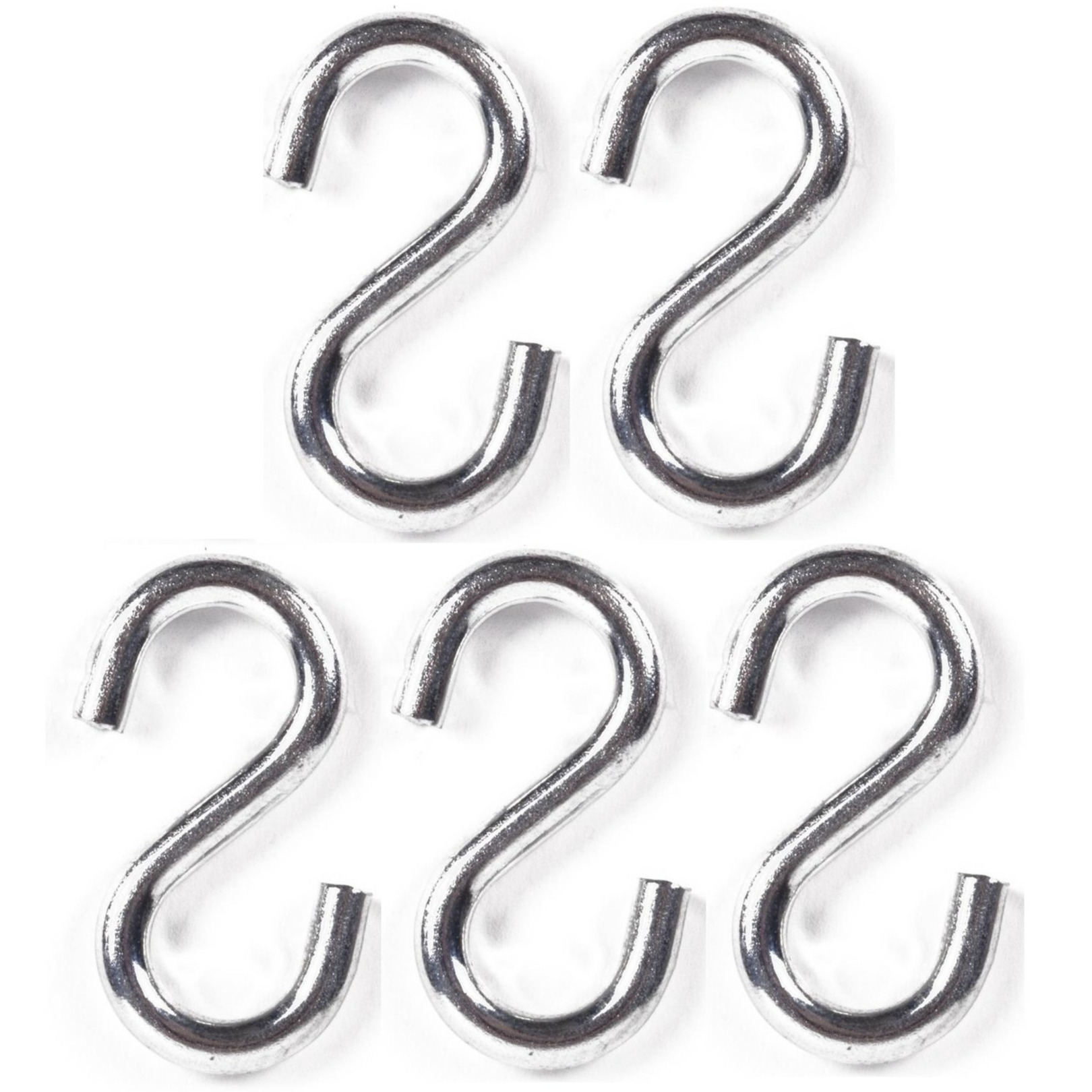 S-haak / ophanghaak - 5x - van metaal - 7.9 mm -