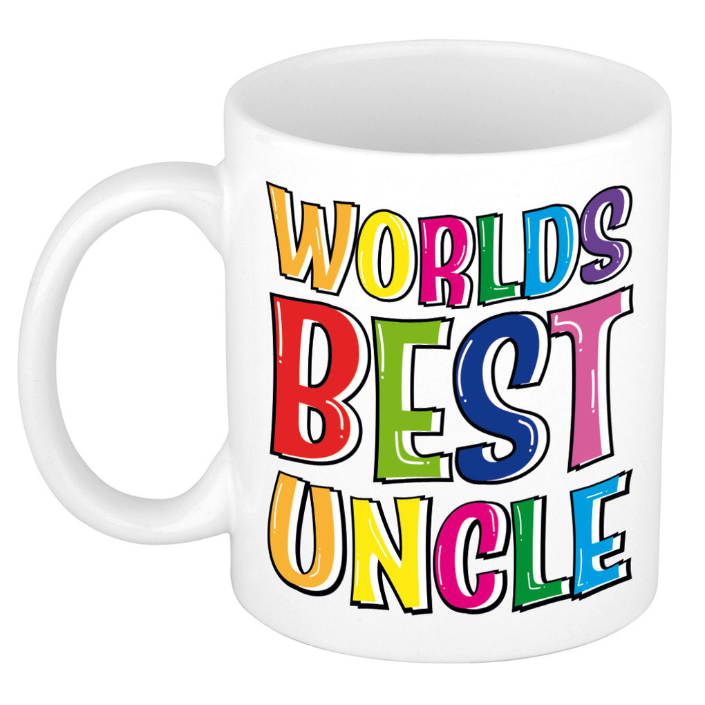 Cadeau mok / beker voor oom - keramiek - 300 ml - world's best uncle -