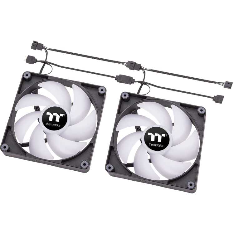Thermaltake CT120 ARGB Sync PC Cooling Fan (2-Fan Pack) case fan 4-pins PWM fan-connector, 2 stuks