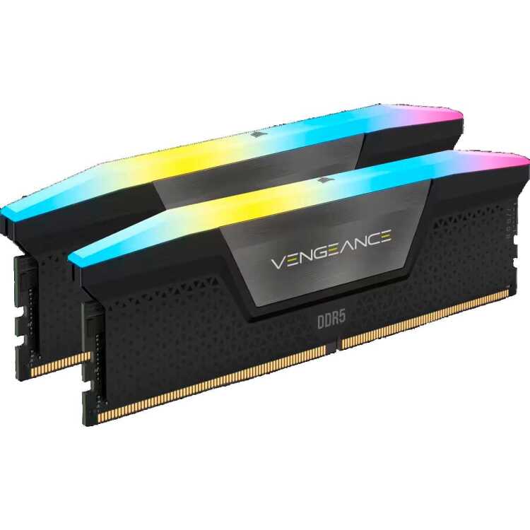 Corsair 64 GB DDR5-6400 Kit werkgeheugen CMH64GX5M2B6400C32, Vengeance RGB, XMP