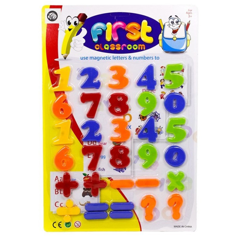 Magnetische cijfers/rekenen set - regenboog kleuren - 4 cm -
