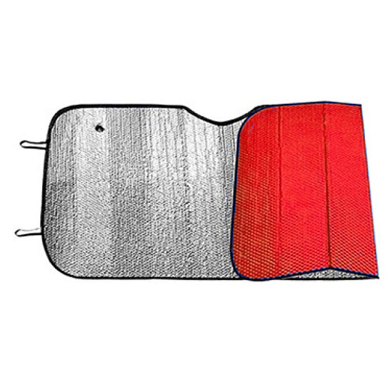 Auto zonnescherm - rood - aluminium - L60 x B130 cm -