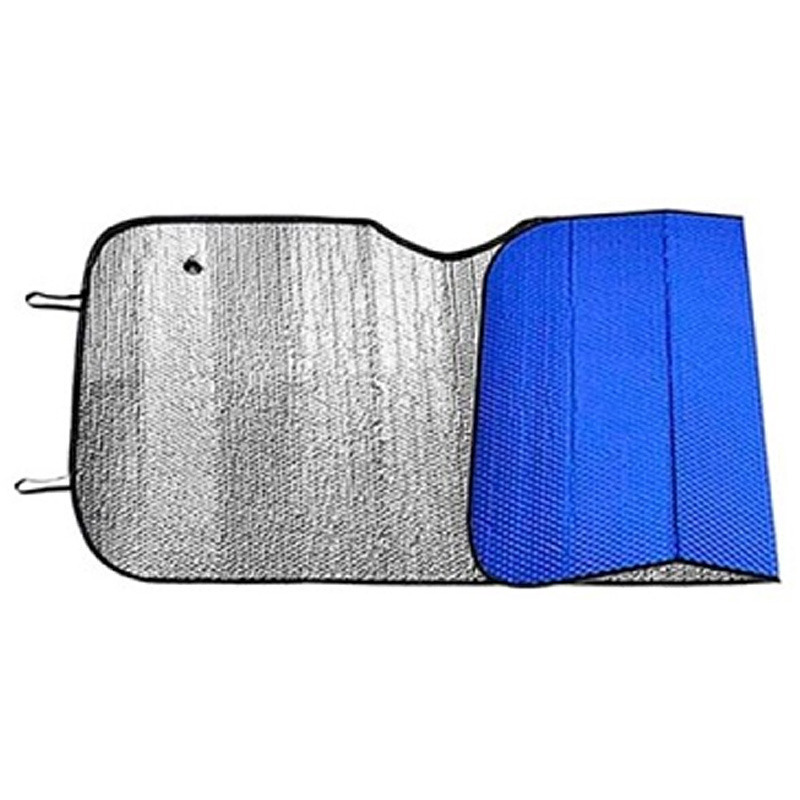 Auto zonnescherm - blauw - aluminium - L70 x B150 cm -