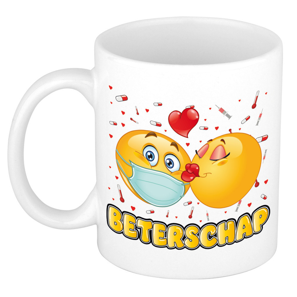 Beterschap cadeau mok - keramiek - 300 ml - dikke kus -