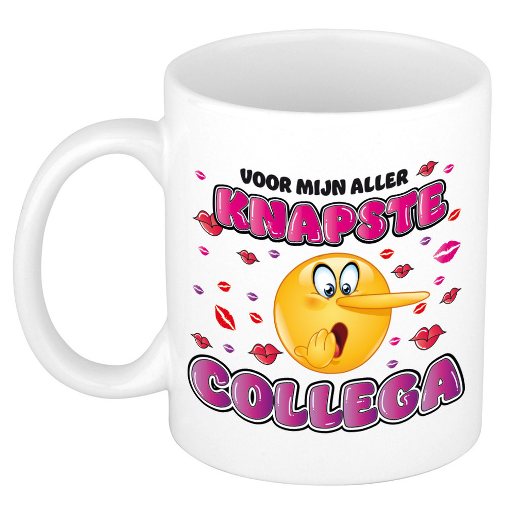 Cadeau mok voor collega - grappig - keramiek - 300 ml - knapste collega -