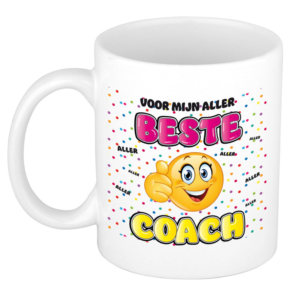 Cadeau mok voor coach - grappig - keramiek - 300 ml - beste coach -